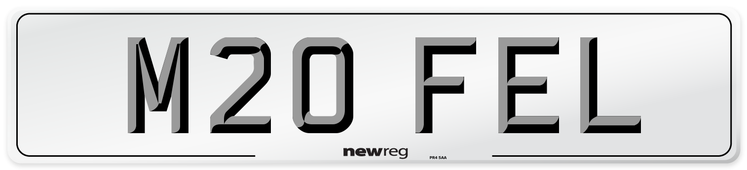 M20 FEL Number Plate from New Reg
